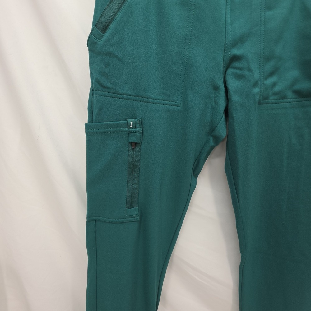 JAANUU Womens Small Hunter Green Jogger Scrub Pants NWT Stretch Medical Uniform - Picture 2 of 11
